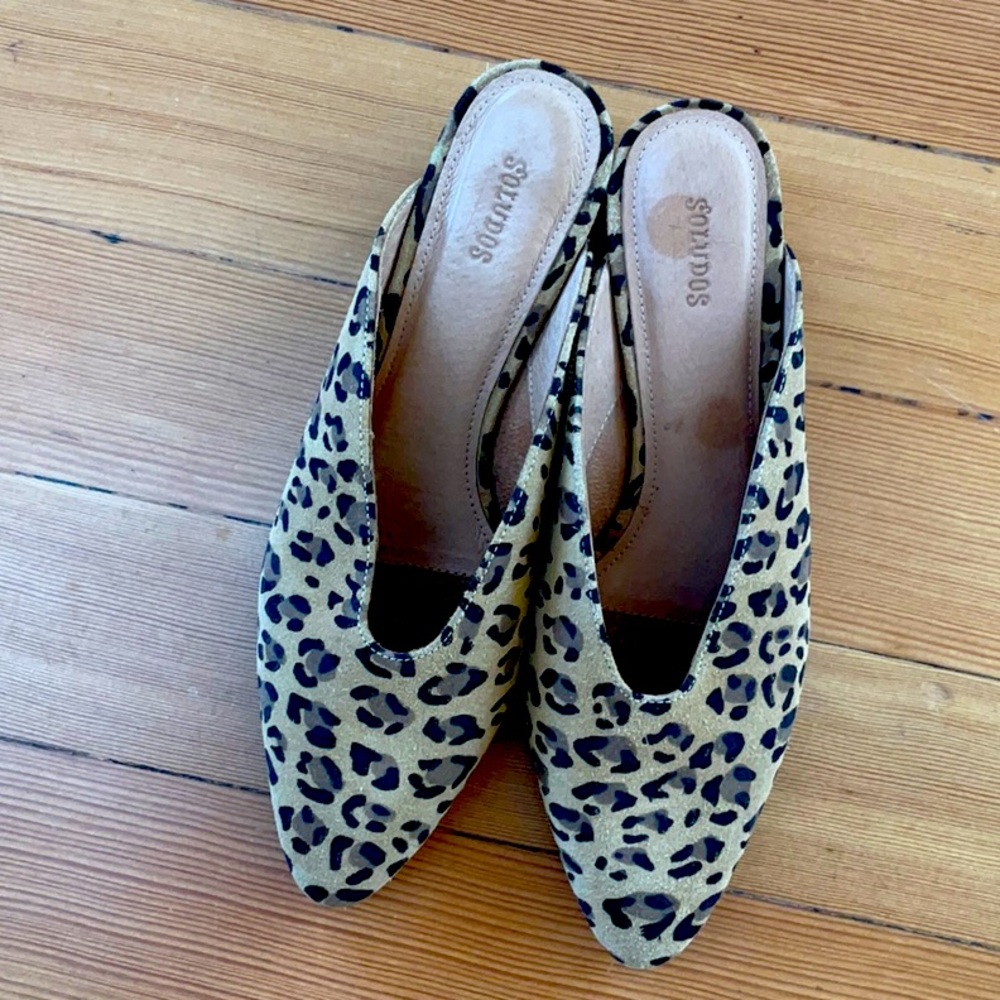 Soludos by Anthropologie Leopard Print Mule Sz8